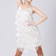 thumbnail image 4 of ICHUANYI Clearance Women's Fashion Suspender Crewneck Sequin Feather Sleeveless Solid Mini Dress(White, L) ICHUANYI WER2023080911867, 4 of 9