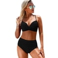 thumbnail image 5 of RXRXCOCO High Waist Bikini Set Sexy Push Up Two Pieces Women Swimsuit, 5 of 10