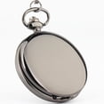 thumbnail image 3 of Duety Vintage Pocket Watch,Quartz Pocket Watch with Chain Classic Mechanical Movement,Smooth Silver Steel Men Watch Hand Winding Pocket Watch, 3 of 7