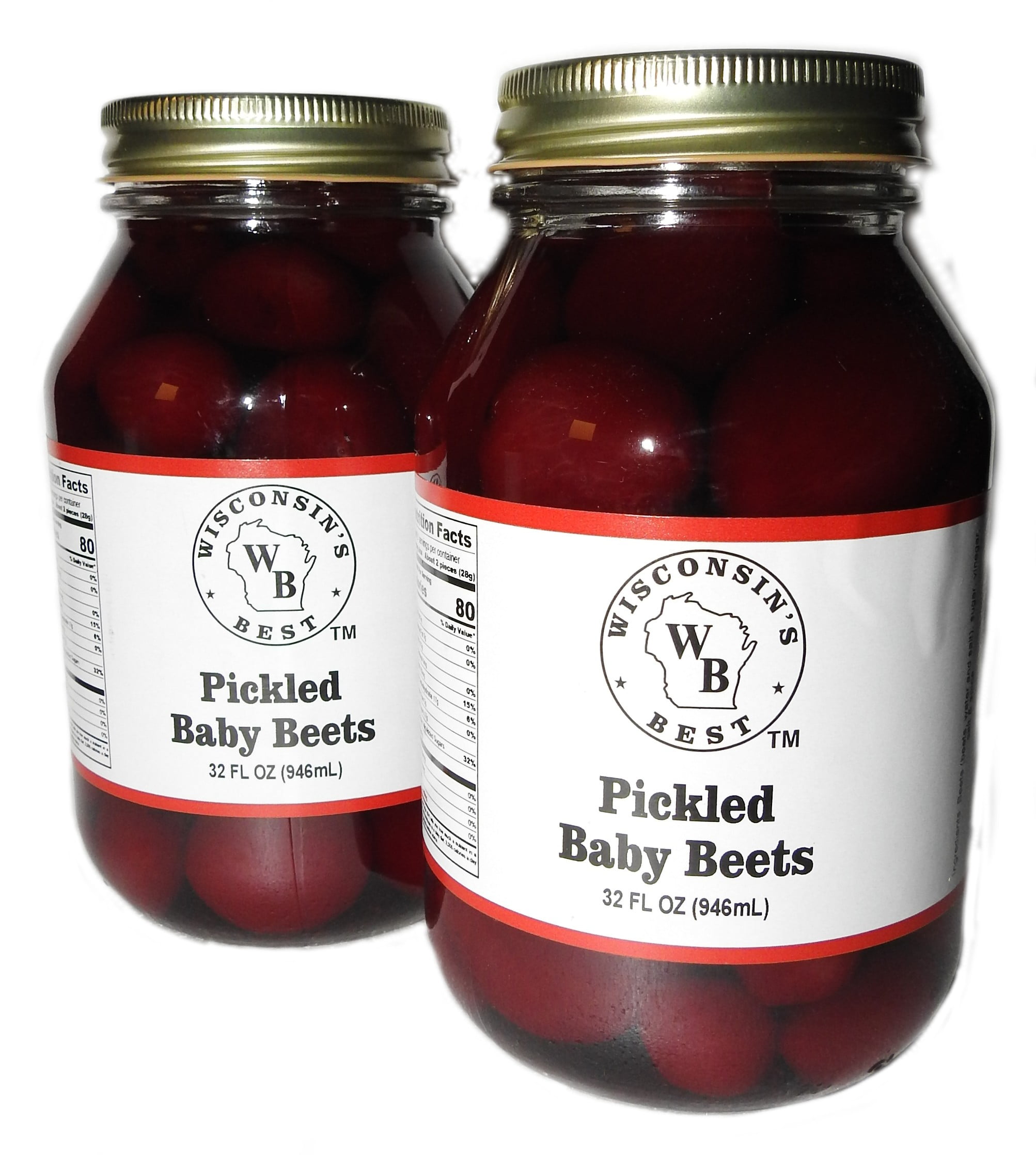 Wisconsin's Best Pickled Baby Beets, 32 oz. (Pack of 2 Jars)
