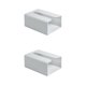 thumbnail image 1 of Wosthever Caja de pañuelos de baño montada en la pared Caja de almacenamiento de papel de cocina Organizador de servilletas de baño sin gris 2piezas, 1 of 6