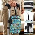 thumbnail image 5 of COEQINE Lightweigth Forearm Crutch Bag for Seniors Colorful Butterfly Teal Elbow Crutch Attachment, Zipper Pouch, 2 Pockets, Lightweight, for Walking Cane & Hiking Stick, 5 of 7