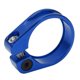 thumbnail image 1 of Collier de serrage pour tige de selle de vélo, 31,8 mm, alliage d'aluminium, découpe CNC, design creux ergonomique, bleu, 1 of 4