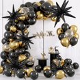 thumbnail image 4 of Wrbin 8 globos de foil negros en forma de estrella de 69/56 cm para fiesta, 4 of 7