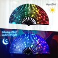 thumbnail image 4 of Clack Fans for Line Dancing,Fluorescence Large Rave Fan,Foldable Glow Handheld Fan,Cool Party Decorations Supplies,Decoration Accessory for Club,Dance,Disco Party,Music Festival(Style e), 4 of 7