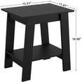 thumbnail image 6 of Riedhoff 2-Tier Wooden Storage Shelf, End Table, Bedside Table, 15.51" x 11.81" x 18.98", Black, 6 of 6
