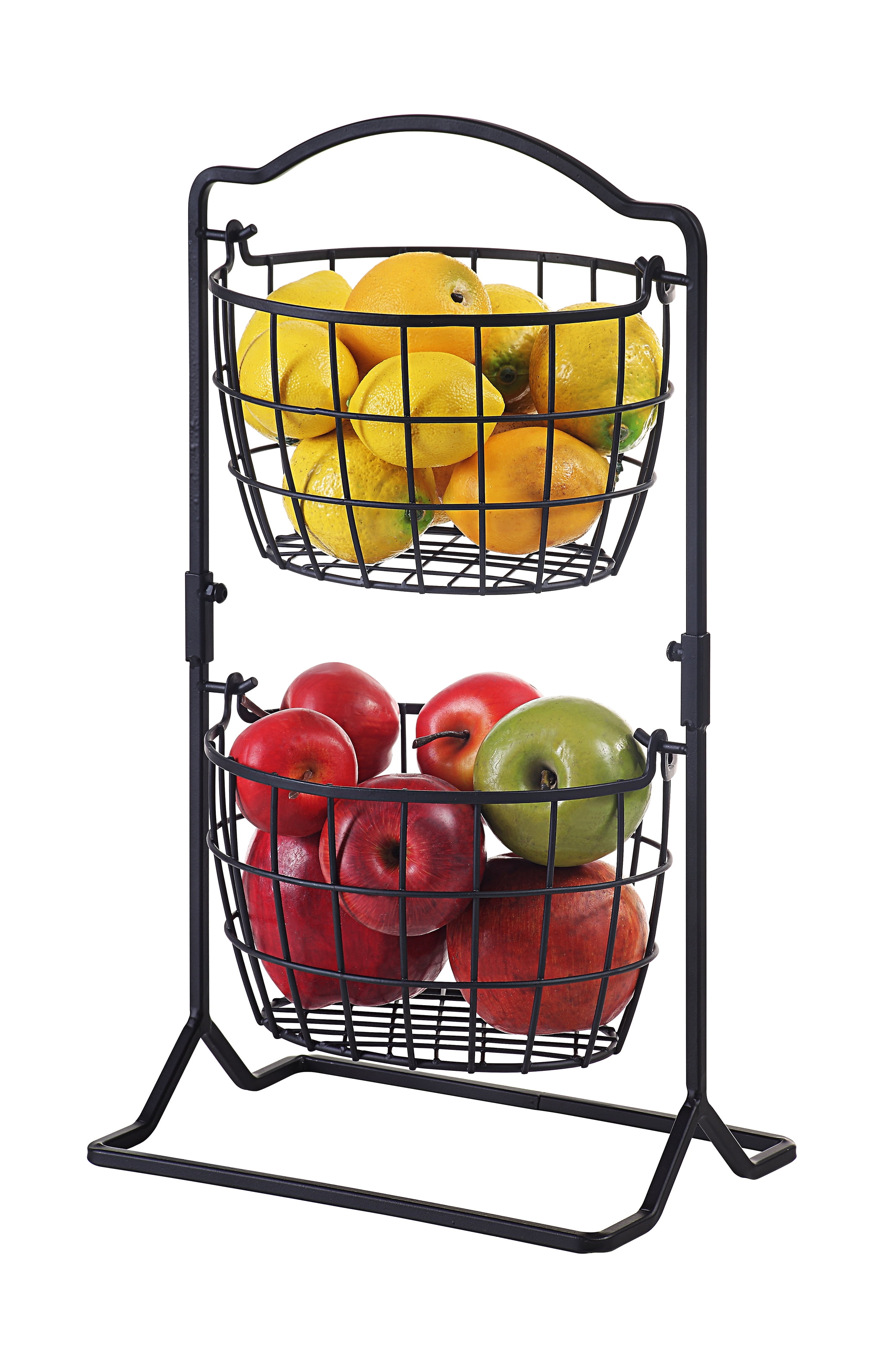 SunnyPoint 2Tier Metal Mini Countertop Fruit Storage Basket