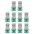thumbnail image 3 of 10 Pcs Adaptateur Mâle USB Type A 4 Broches 2.54mm Pas DIY Alimentation USB Design Breadboard, 3 of 7