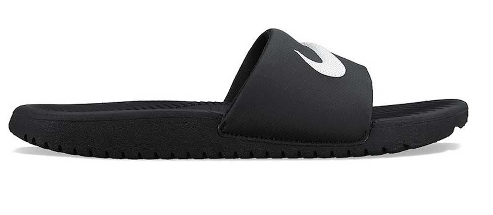 Nike Little Kids Kawa Slide Sandals Black White Swoosh US 1Y - Walmart.com