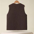 thumbnail image 6 of Women Double-Sided Wear Lamb Wool Vest Loose Sleeveless Corduroy Waistcoat Jacket Pocket Gilet, 6 of 6