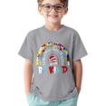 thumbnail image 1 of T-shirts Garçons Été Décontracté Imprimé Col Rond Manches Courtes T-Shirt Ample Gris 1-2 Ans, 1 of 3