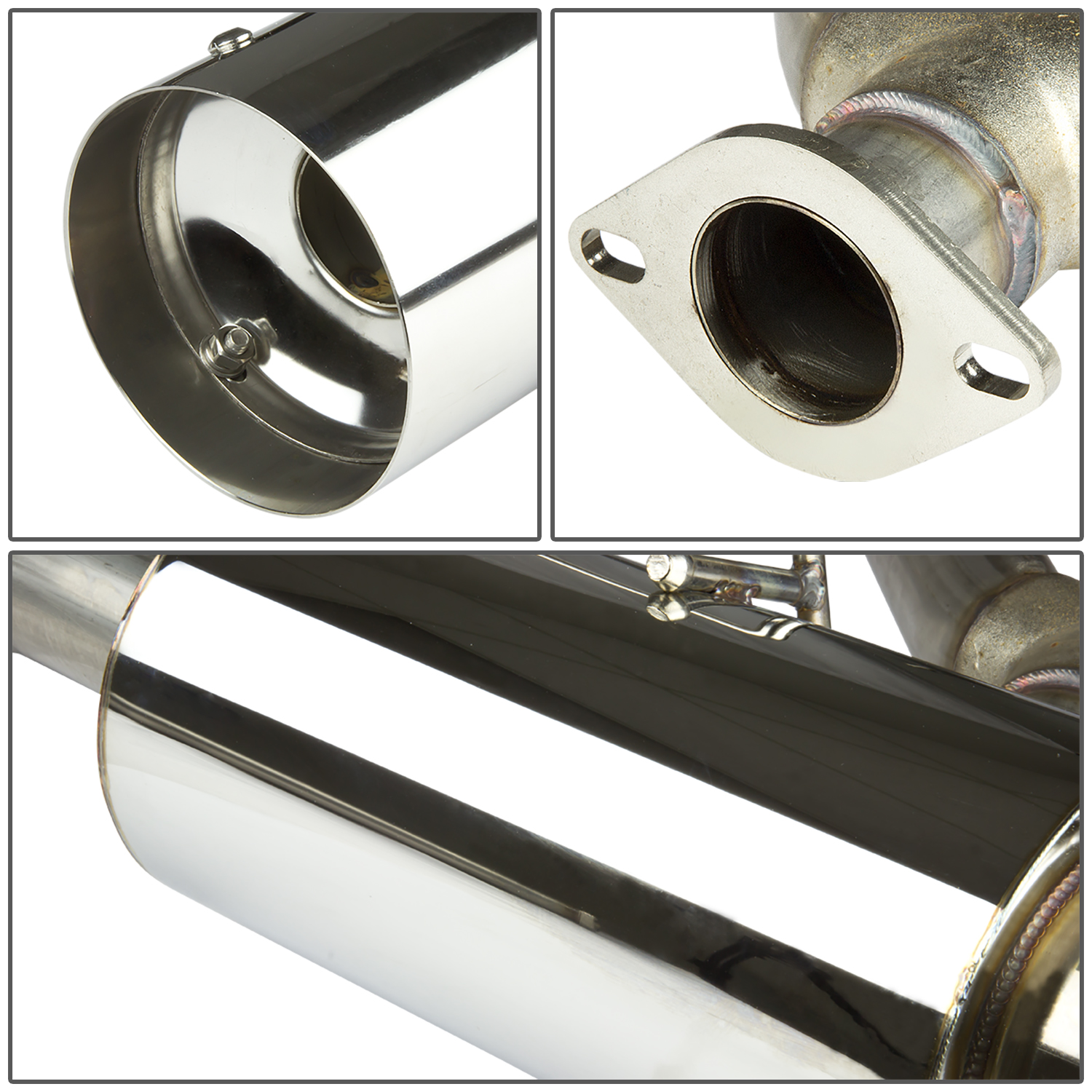DNA Motoring For 2007-2012 Nissan Altima V6 L32 Dual 4" Muffler Tip Catback Exhaust System