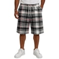 thumbnail image 3 of Resicozy Plaid Shorts Men Casual Classic Fit Elastic Waist Bermuda Short Wide Leg Loose Y2k Lounge Shorts with Pockets Dark Gray XL, 3 of 5