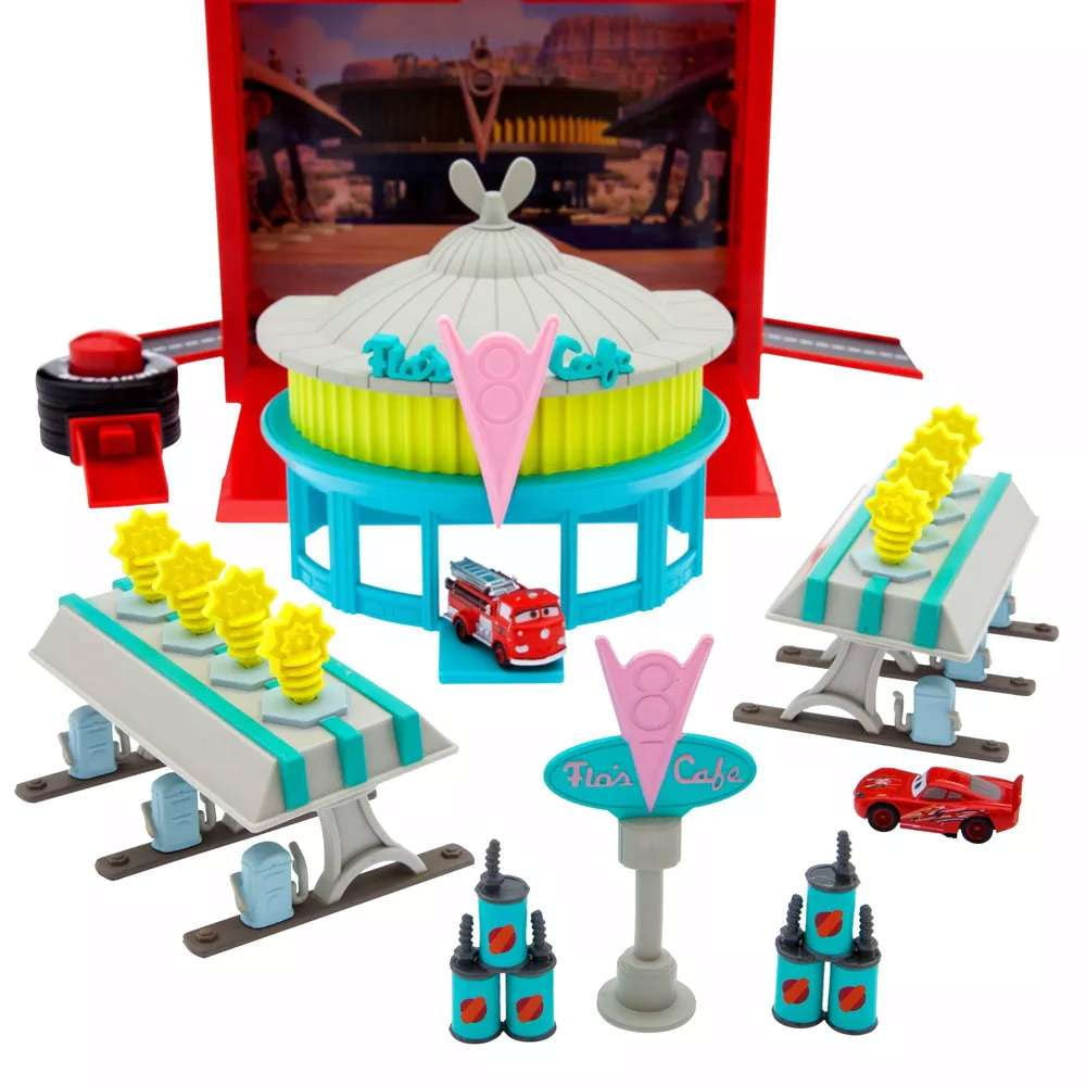 【カーズ】フローのV8カフェ　ラモーンのボディショップ　プレイセット Disney Pixar Cars Flo's V8 Cafe Playset Supercharged Toys R Us