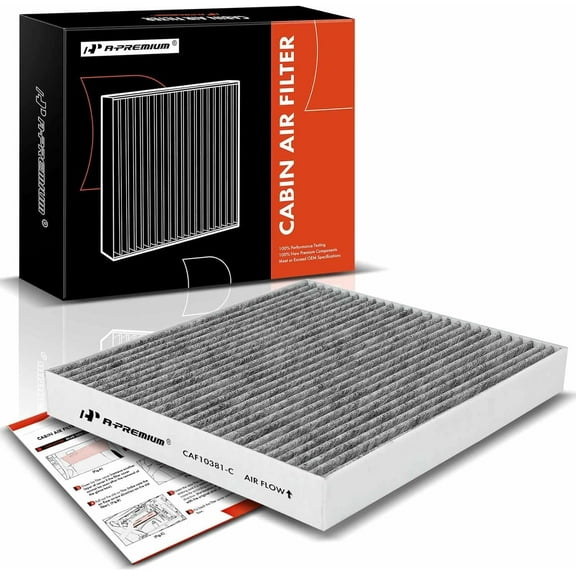 A-Premium Cabin Air Filter with Activated Carbon Compatible with Hyundai Sonata 2006-2008, Santa Fe 2007-2009, Azera 2006-2009 & Kia Optima 2006-2010, Magentis 2005-2010, Replace# 087903K000