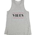 thumbnail image 5 of P.J. Salvage Womens Good Vibes Pajama Sleep Tank Top, Grey, Small, 5 of 5