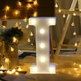 thumbnail image 2 of Tahtuvzn School Home Decor Alphabet LED Letter Lights Light up White Plastic Letters Standing Hanging A-M &,8.7x7.1x1.8", 2 of 3