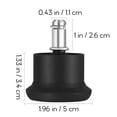 thumbnail image 2 of Pawsdot 10Pcs Black Office Chair Stopper Furniture Leg Plugs for Floor Protection and Noise Reduction, 2 of 8