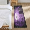 thumbnail image 2 of WOBOGO Purple Full Moon Bedside long rug delicate and soft modern indoor area decor non slip carpet for bed room corridor entrance balcony, 2 of 8