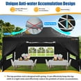 thumbnail image 5 of HOTEEL 10x15 Heavy Duty Canopy Tent - Commercial Pop Up with UV50+, Thick Hexagonal Frame, 4 Sidewalls, Anti-Pooling Design & Roller Bag (Black), 5 of 11