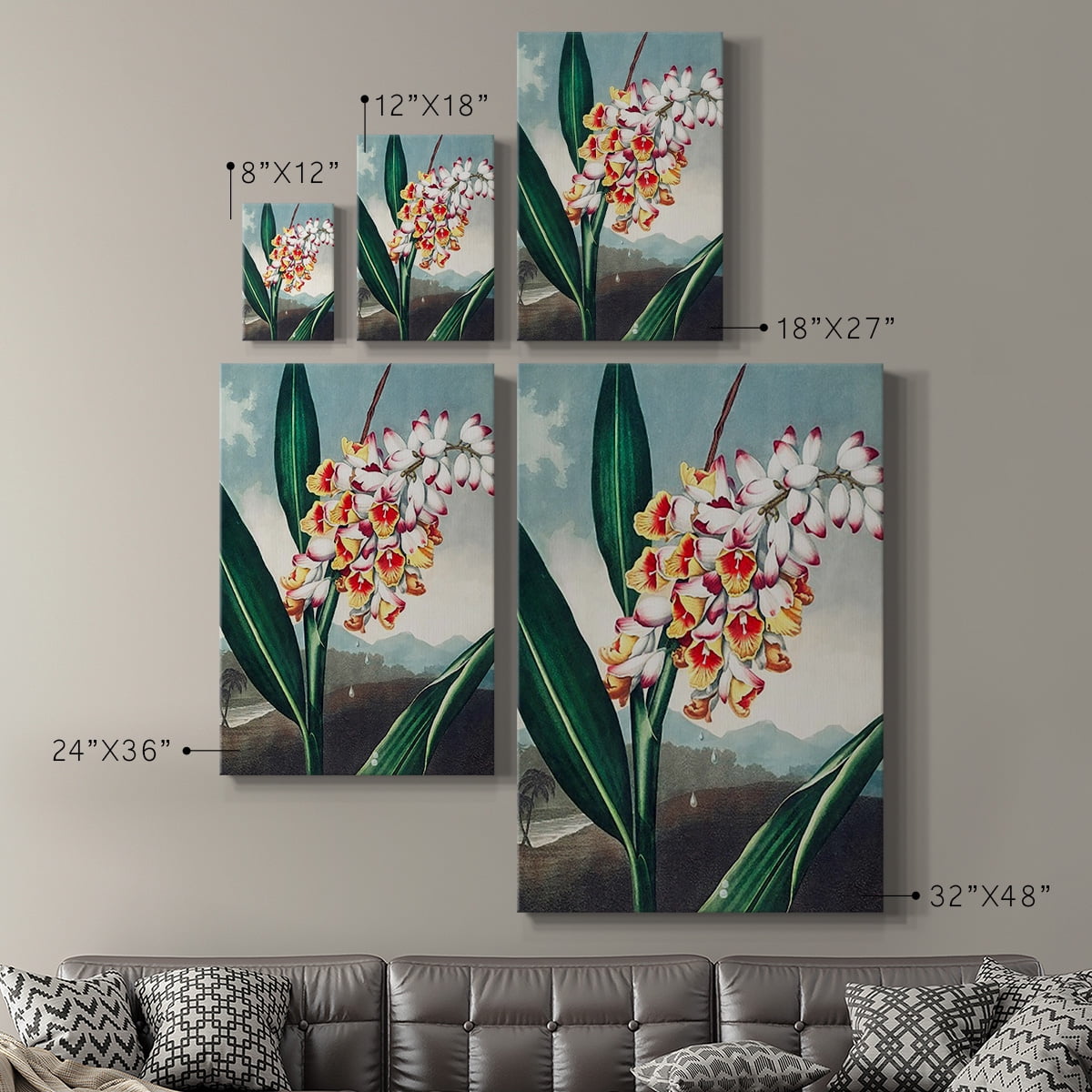Temple of Flora VII Premium Gallery Wrapped Canvas - Ready to Hang