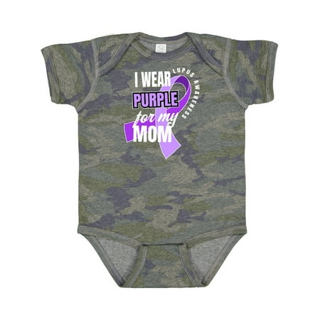 

Inktastic I Wear Purple for My Mom Lupus Awareness Gift Baby Boy or Baby Girl Bodysuit