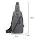 thumbnail image 2 of Bolso bandolera para hombre, bolso bandolera tipo mochila con puerto de carga USB, 2 of 5