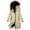 Beige, variant on JURANMO Womens Slim Down Jacket Solid Color Fleece Lined Warm Winter Coat Mid Length Hood Quilted Jackets with Pocket Deals of the Day Beige XXL