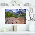 thumbnail image 1 of Blue Lake amid Mountains Panorama - Landscape Canvas Art Print, 1 of 3