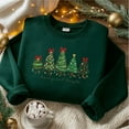 thumbnail image 2 of Merry and Bright Embroidered sweatshirts, holiday sweater, christmas tree sweater, pine-tree sweatshirt, gingerbread, piny sweatshirt, pine, 2 of 5
