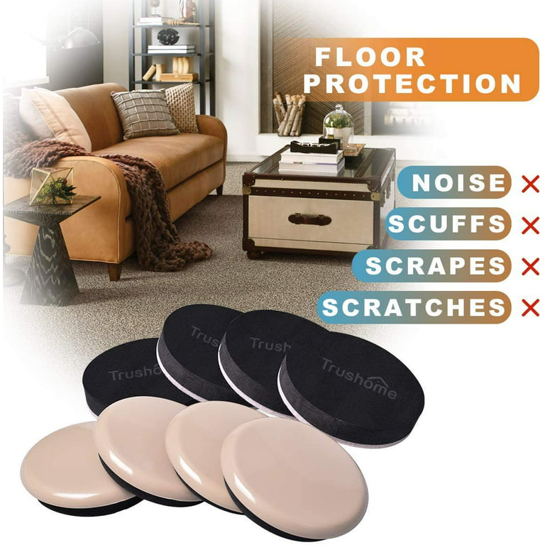 16 Pcs Furniture Sliders, Reusable Heavy Furniture Movers, 3.5inch Round  Furniture Sliders, Furniture Moving Kit for Carpeted and Hard Floor  Surfaces