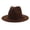 Coffee, variant on Pandaie Classic Short Brim Fedora Hat for Men Women Belt Band Panama Fall Winter Retro Unisex Hat