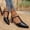 Black, variant on Fasiaou Women's Pointed Toe T Strap High Heels Fashionable Plus Size Closed Toe Shoes Comfortable for Spring Summer Office Party Versatile Dress Shoes