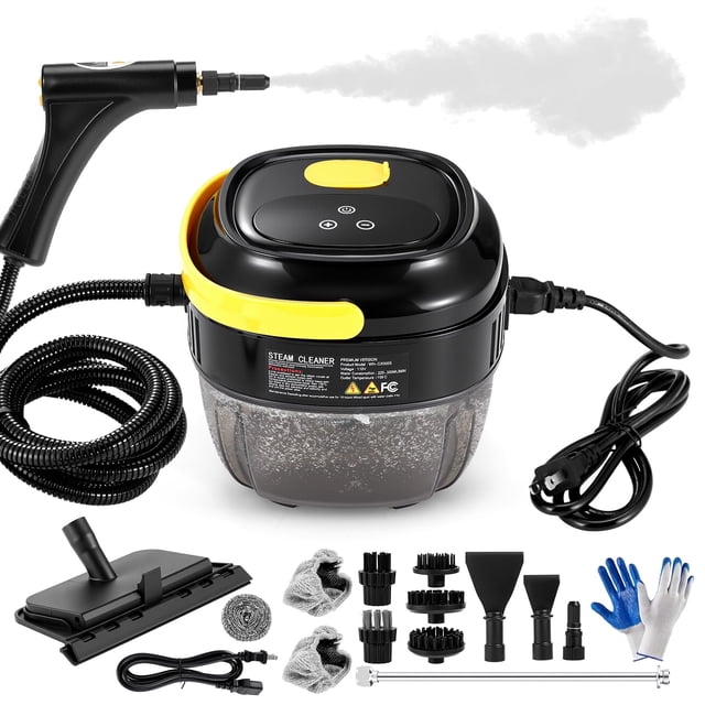 TXG Limpiador De Vapor De 2800w, Mango ajustable de 6 niveles, Máquina de Limpieza a Vapor presurizada de Alta Temperatura con Tanque de agua de 1700 ml, para Baño, Cocina y Mueb