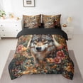 thumbnail image 2 of Feelyou 3D Wolf Animal Twin Bedding Sets 7-Piece for Boy, Groovy Flower Floral Bedding Comforter Set, Rustic Farmhouse Theme Reversible Sheet Sets, Ultra Soft Bedroom Decor, 2 of 8