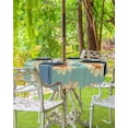 thumbnail image 3 of Fsddascl Yellow Green Spring Floral Outdoor Tablecloth - 60 Inch Round Dining Table Cover, Watercolor Botanical Waterproof Outdoor Table Cloth with Umbrella Hole & Zipper for Picnic/Patio/Party, 3 of 7