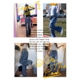 thumbnail image 7 of OYYN Girls Baggy Jeans Wide Leg High Waist Y2K Streetwear Boyfriend Skater Denim Pants School Casual Wear, 7 of 7