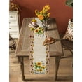 thumbnail image 5 of ERUNPONLY Sunflower Table Runner - 72 Inch Long Botanical Summer Farmhouse Country Texas Star Cotton and Linen Blended Dress Scarves Farmhouse Table Runner for Kitchen Dining, Coffee Table, 18" x 72", 5 of 8