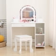 thumbnail image 4 of Ourlova Kids Vanity Set with Lighted Mirror and Stool Adjustable LED LightsAges 3 to 9, 4 of 6