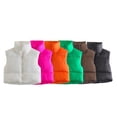 thumbnail image 3 of Txlixc Chaleco de mujer, chaqueta de algodón vintage de cuello corto, cremallera de cuello vertical Txlixc  moda, 3 of 3