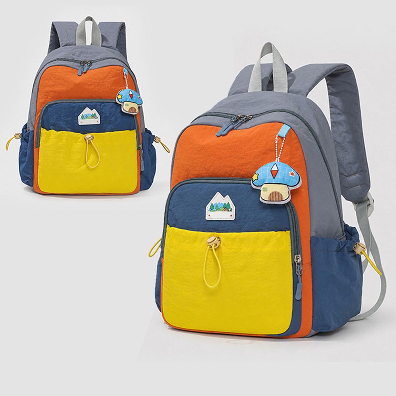 Mochila para niños, regreso a clases, color patchwork, preescolar, niños pequeños, liviana, deportiva, para ir al trabajo, uso diario, casual, viajes al aire libre 7