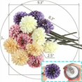 thumbnail image 2 of 12 piezas de flores artificiales, crisantemos artificiales de 4 colores, ramo de hortensias de seda para bodas, hogar, jardín, fiesta, oficina, longitud 25 cm, Versalles, 2 of 5