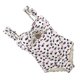 thumbnail image 4 of Traje de baño de una pieza fruncido elástico retro estampado floral mujeres traje de baño para playa natación vacaciones albaricoque XL, 4 of 5