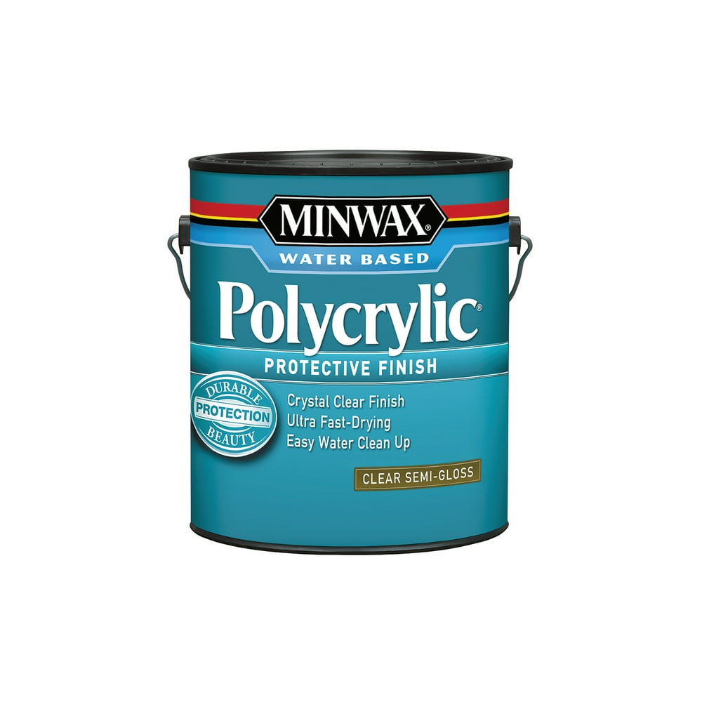 Minwax® Polycrylic? Protective Finish Clear, SemiGloss, 1Gal