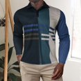 thumbnail image 4 of Camisas Vaqueras Para Hombre Manga Corta Camisa de manga larga con solapa de otoño para hombre Estampado de moda informal (Black, 3XL), 4 of 5