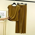 thumbnail image 1 of Ensembles de Pyjama pour Femmes Ensemble de Pyjama pour Femmes 2 Ensemble Assorti Haut à Manches Courtes et Pantalon avec Poches G, 1 of 8