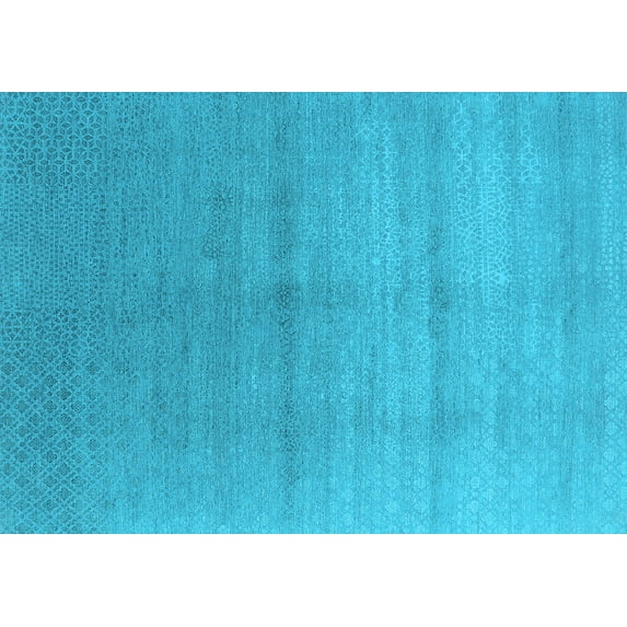 Ahgly Company Indoor Rectangle Oriental Light Blue Industrial Area Rugs, 5' x 7'