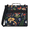 Black, variant on Jiaoprinted Vintage American Flag Zipper 3 D-Ring Binder Bag with Shoulder Strap, Independence Day Waterproof Expanding Binder, Multi-Pocket Portfolio Organizer Case