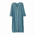 thumbnail image 5 of Sakmal Comfy Womens Nightgown Soft Plus Size Nightshirt Blue Short Sleeve Nightgowns for Women, 5 of 5