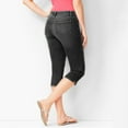 thumbnail image 5 of Stamzod Jean Capris for Women Summer Solid Color Slim Fit Stretch Capri Pants Plus Size Casual Denim Capris for Women with Pocket Black A S, 5 of 6